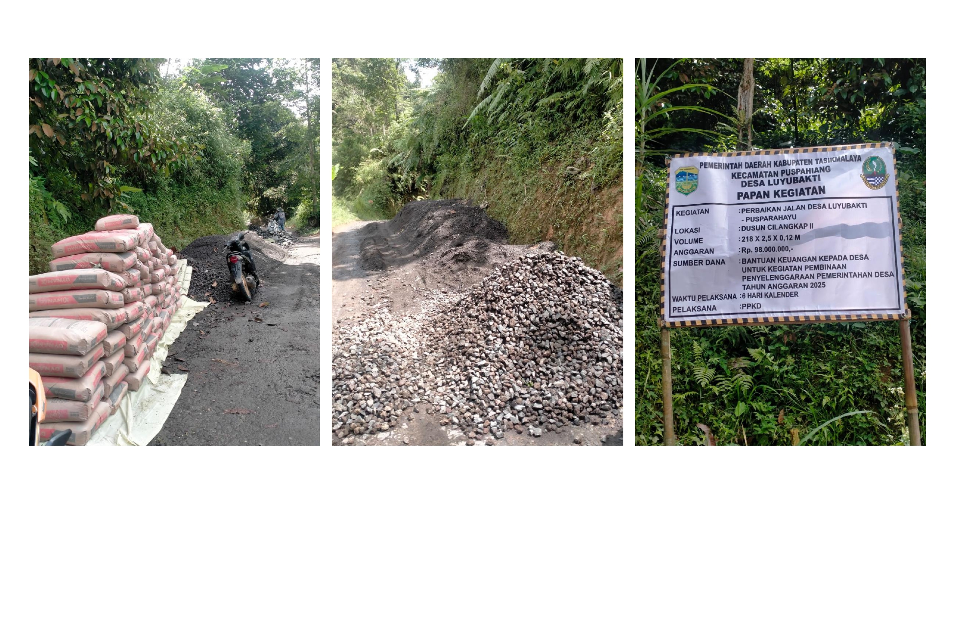 Persiapan Pengecoran Poros Jalan Desa Luyubakti-Pusparahayu
