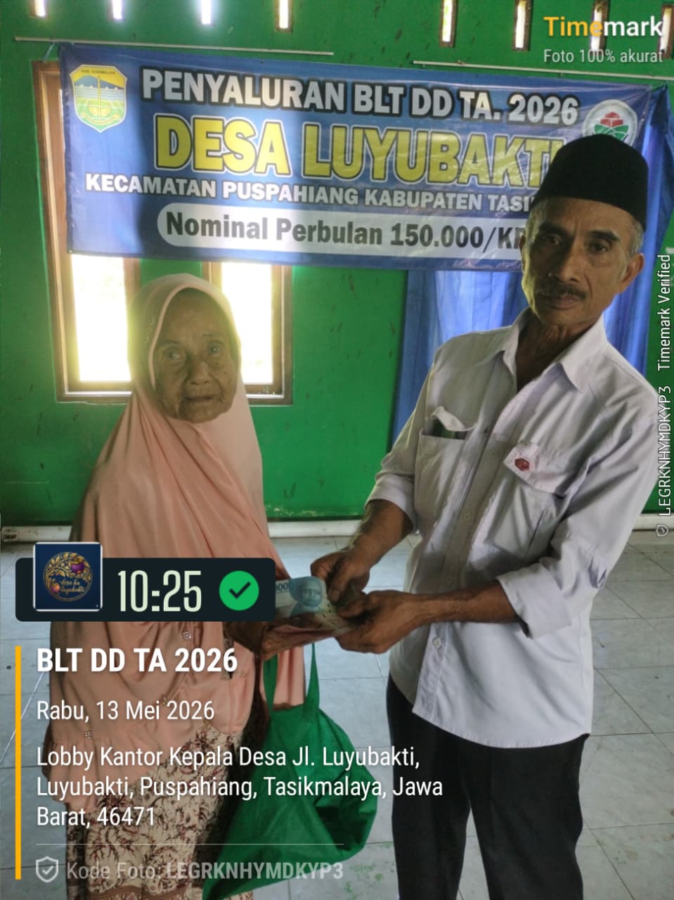 Penyaluran BLT DD Tahap I Tahun 2026