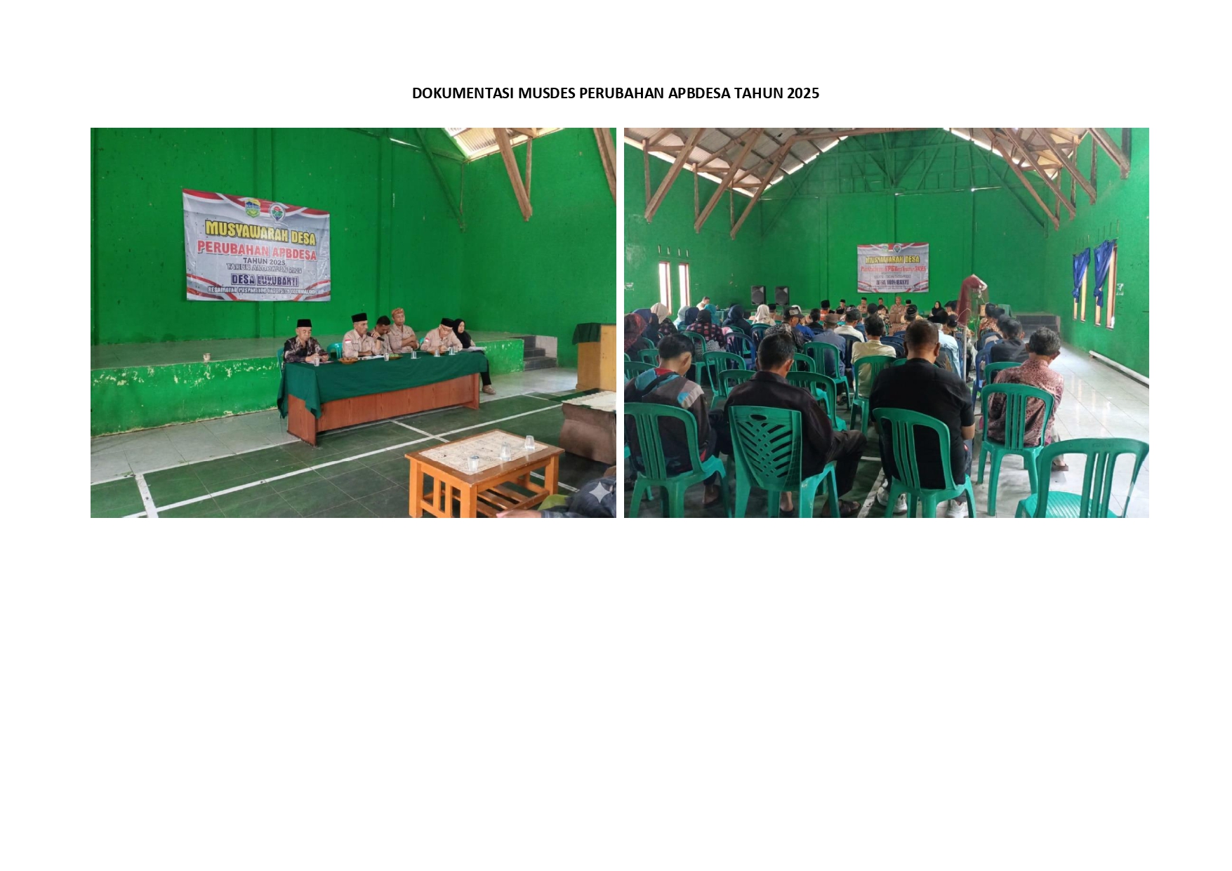 Perubahan APBDes Tahun Anggaran 2025